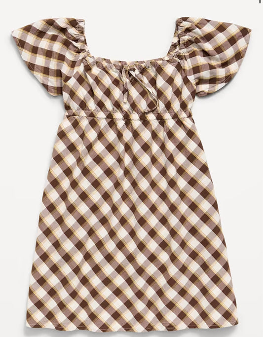 Cocoa Check Frock