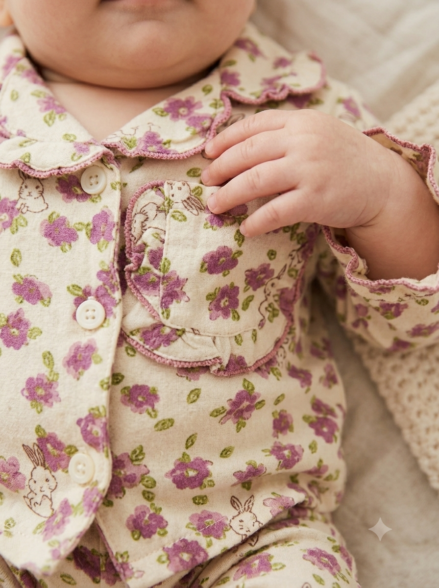 Meadow Bunny Floral 2-Piece Pyjamas