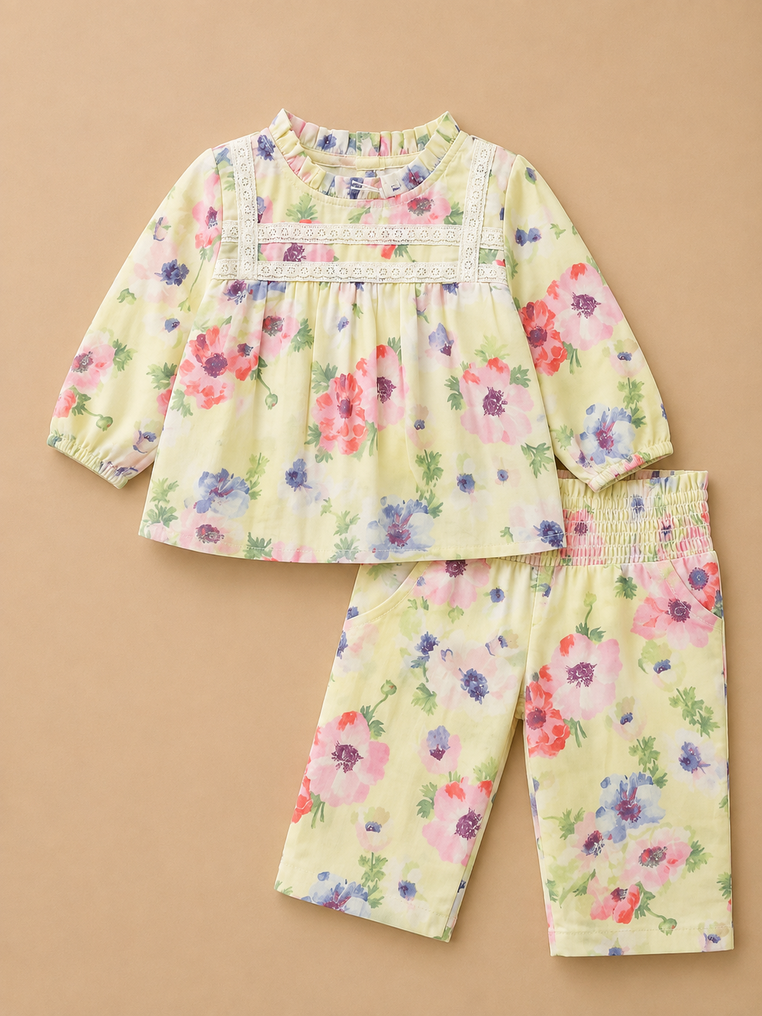 Pastel Floral Cord Set