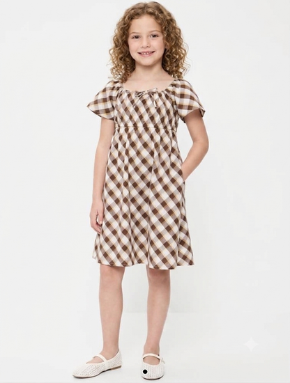 Cocoa Check Frock