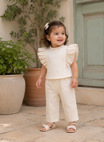 Ruffle Korean Cord Set