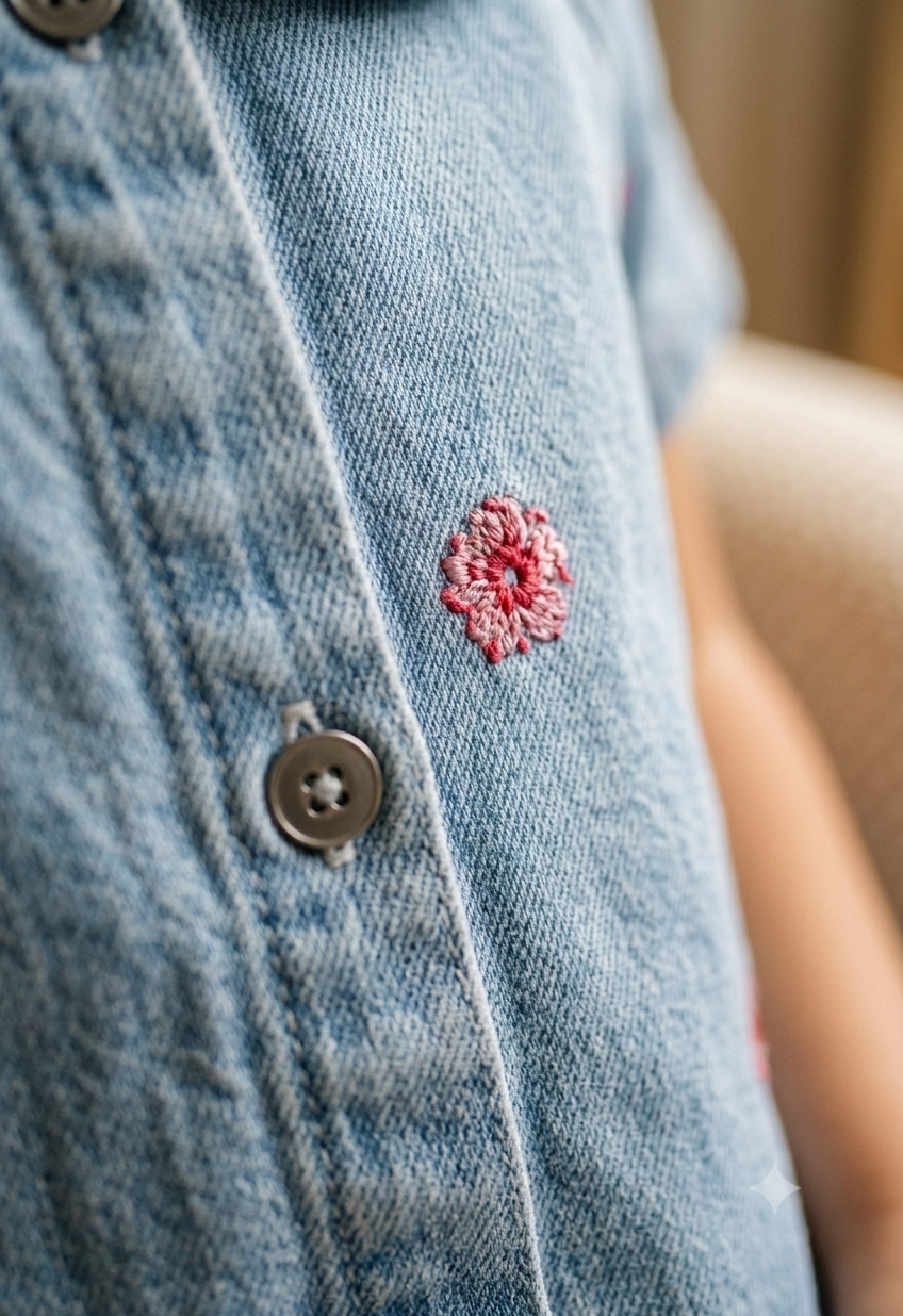 The Poppy Denim Peter Pan Dress
