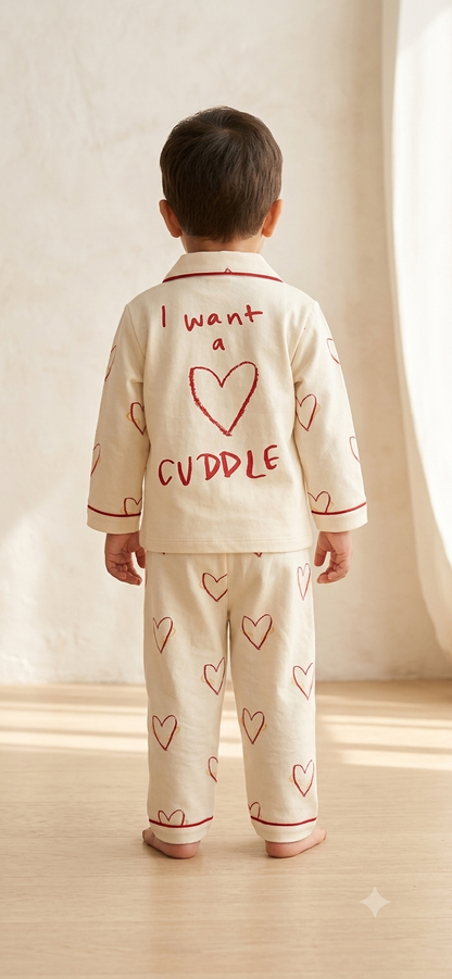 Kids "I Want A Cuddle" Heart Pattern