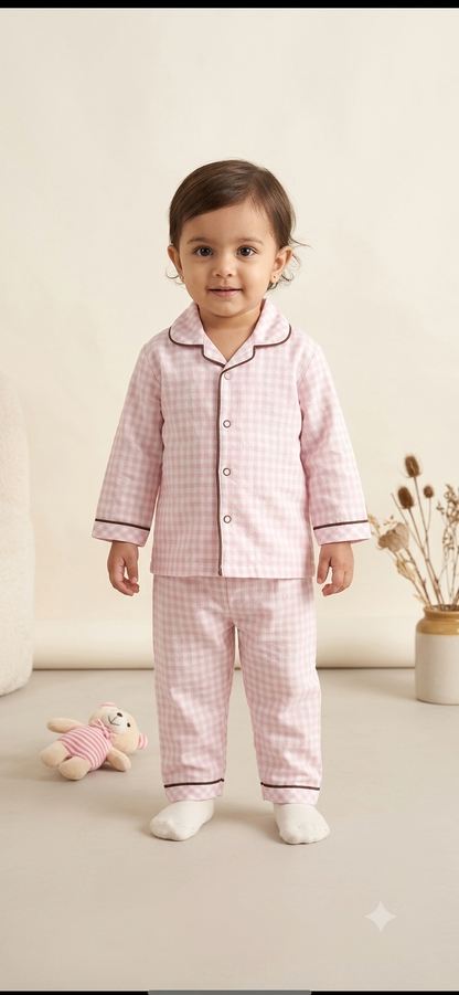 Baby & Toddler Pink Gingham Pyjama Set