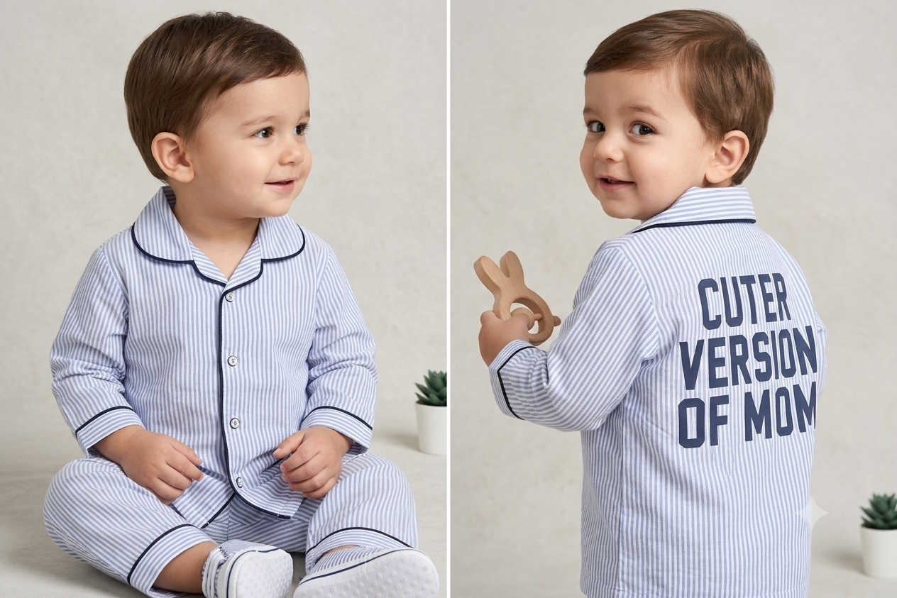 Kids "Cuter Version Of Mom" Striped