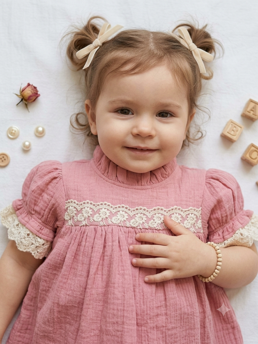 Vintage Lace Rose Dress