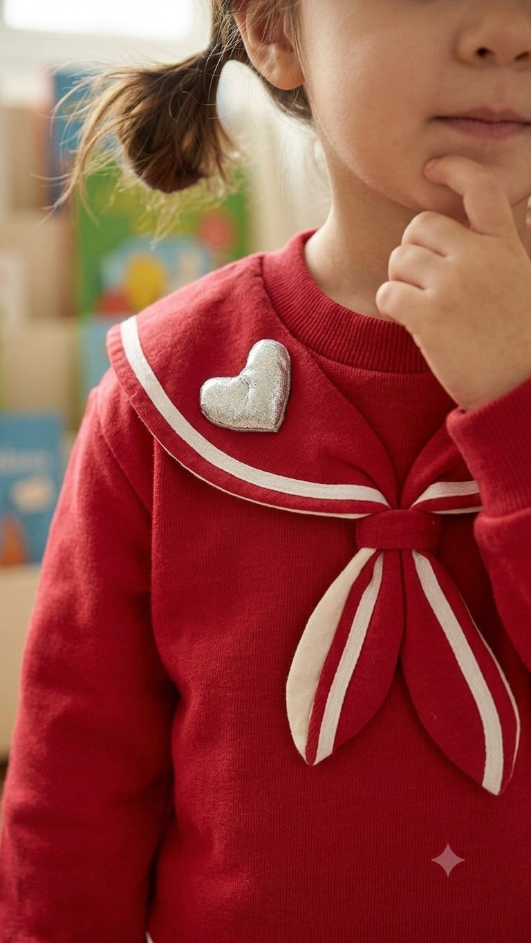 Cozy Oversized Heart & Sailor Top