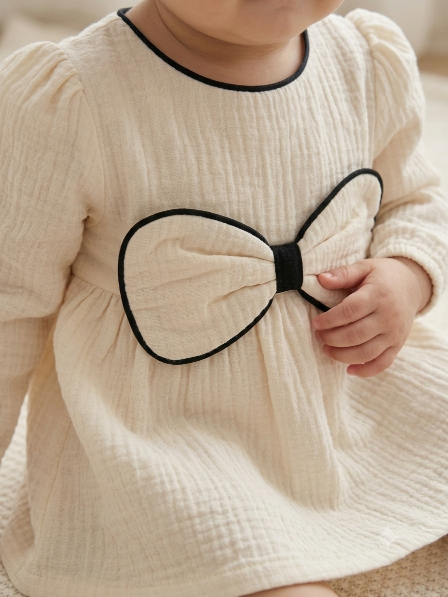 Vintage Cream Gauze Dress