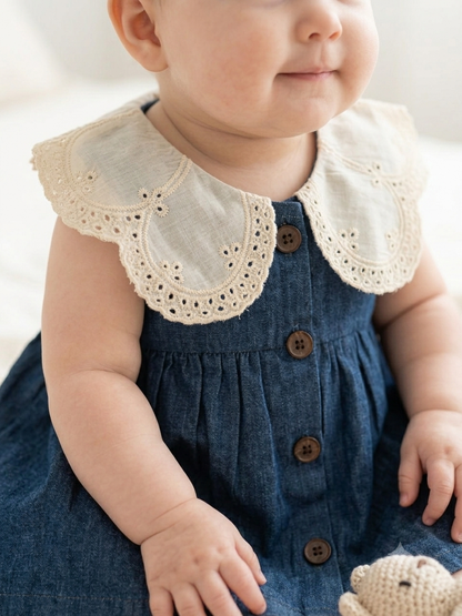 Dark Brown Muslin Baby Dress