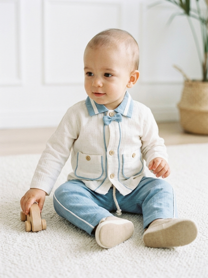 The Oliver Muslin Set in Sky