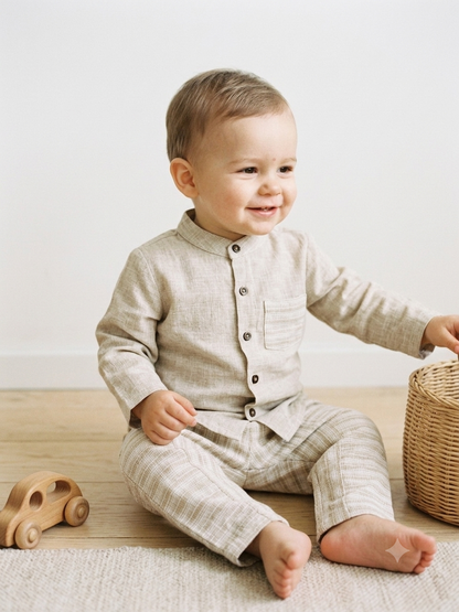The Noah Linen Set in Oatmeal