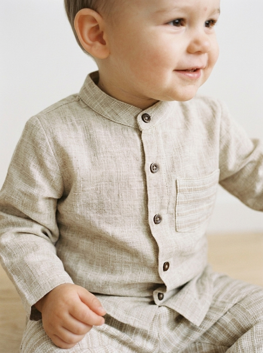 The Noah Linen Set in Oatmeal