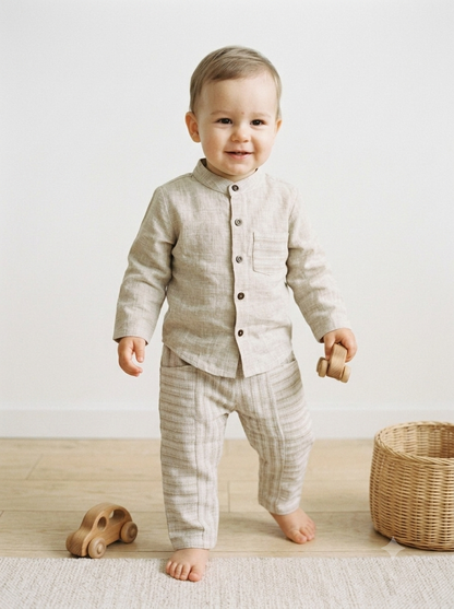 The Noah Linen Set in Oatmeal