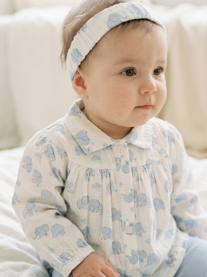 Little Ellie Blue Elephant 3-Piece Outfit
