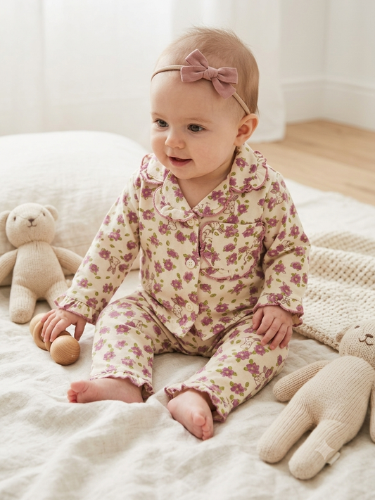 Meadow Bunny Floral 2-Piece Pyjamas