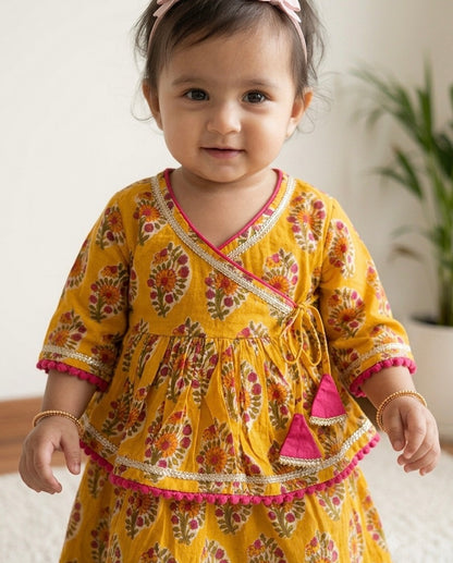 The Sunshine Marigold Angrakha Set