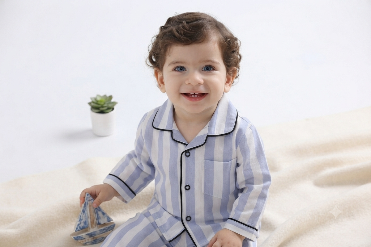 Little Traveler "Morning Hugs" Cabana Stripe Pyjamas