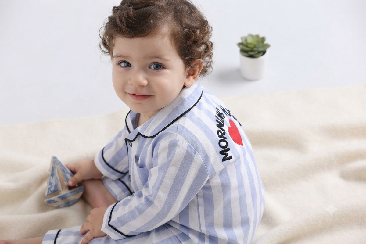 Little Traveler "Morning Hugs" Cabana Stripe Pyjamas