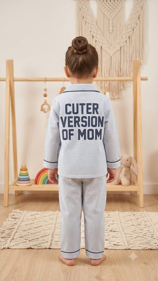 Kids "Cuter Version Of Mom" Striped
