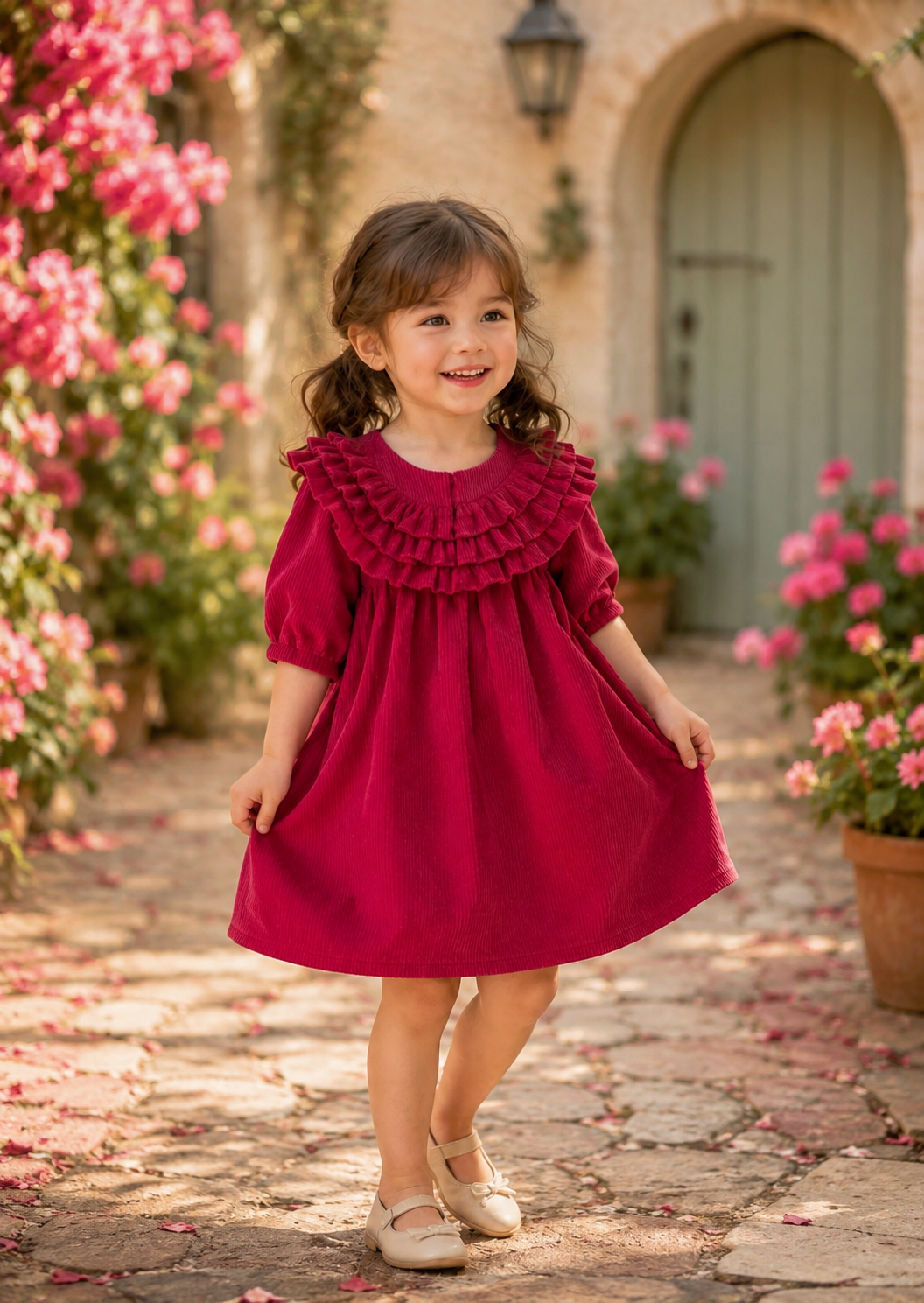 Korean Ruffle Collar Frock