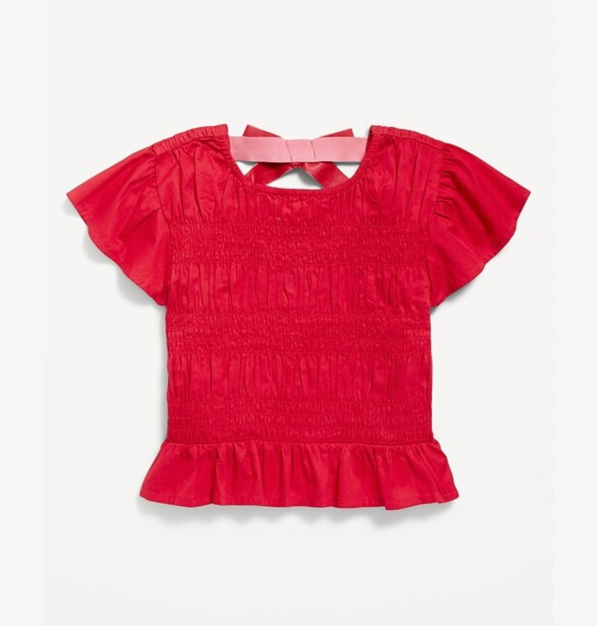 Red Smocked Top