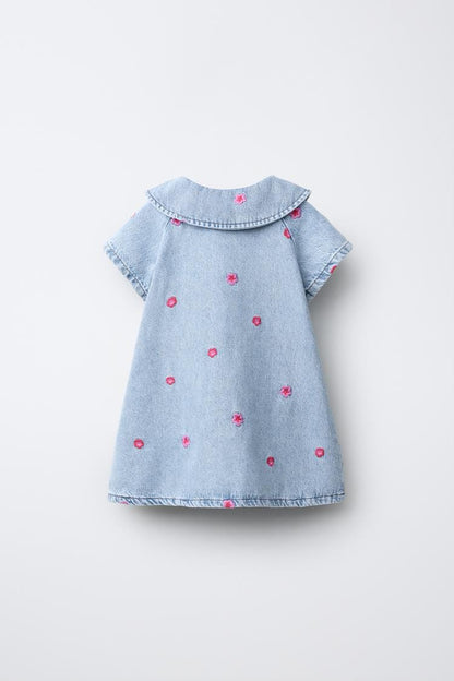 The Poppy Denim Peter Pan Dress