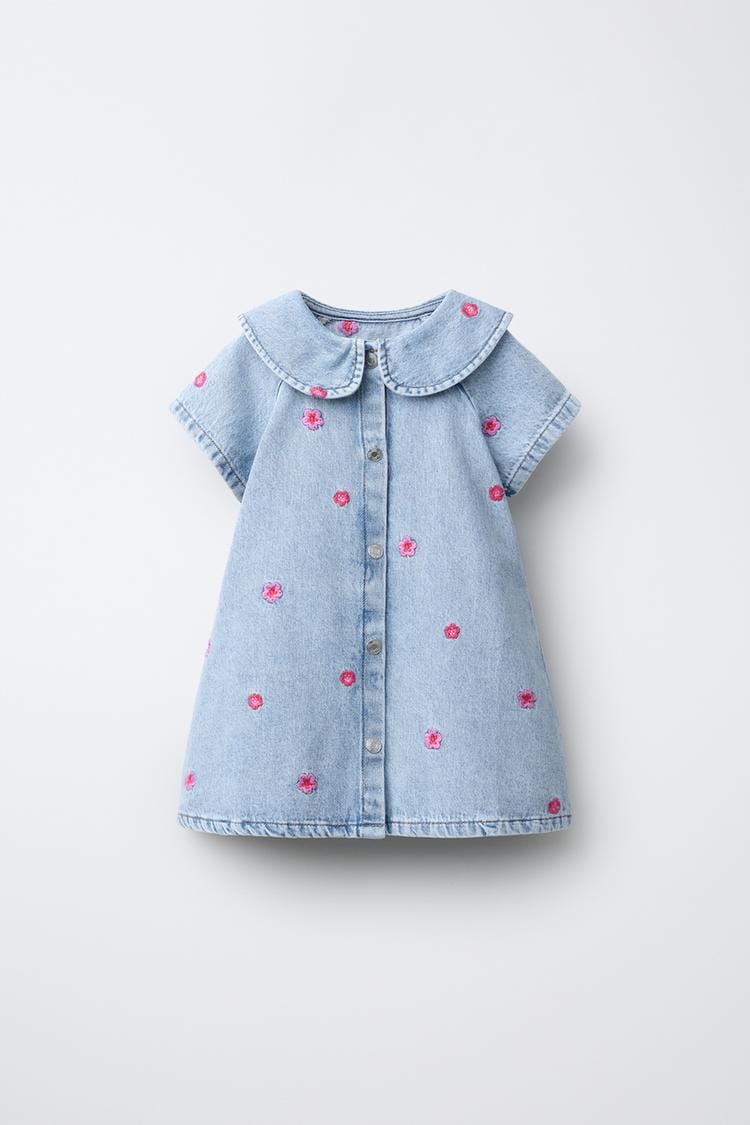 The Poppy Denim Peter Pan Dress