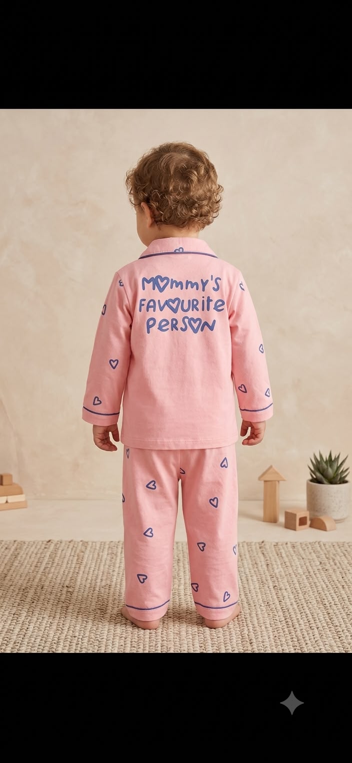 Kids "Mommy's Favourite Person" Heart Pattern