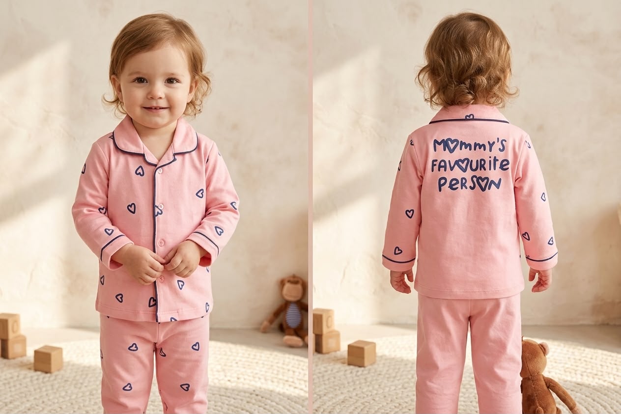 Kids "Mommy's Favourite Person" Heart Pattern