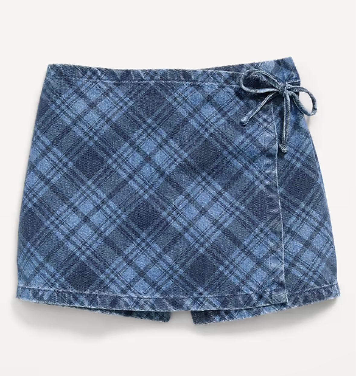 Blue Denim Wrap Skort